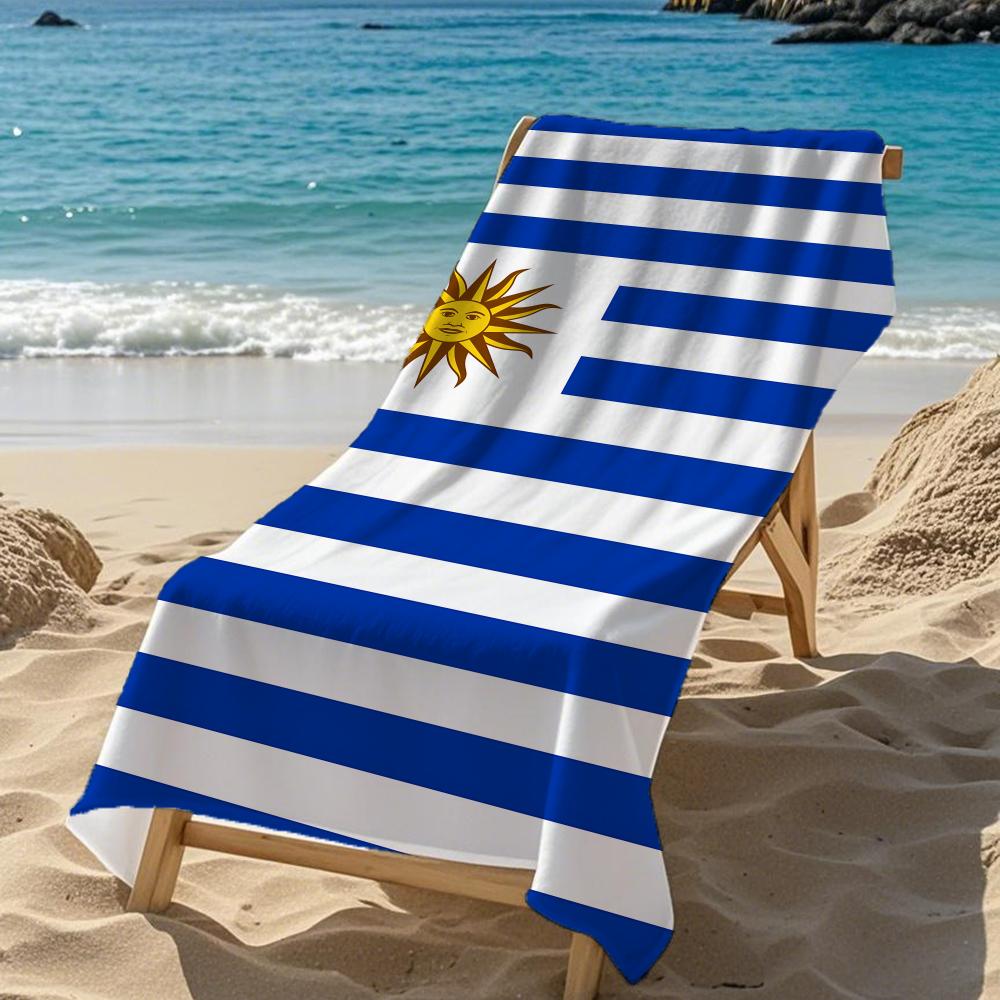 Flag U-Uruguay Towel Five-Star Hotel Quality Eco-Friendly Ultra Soft Thick Towels & Beach Towels