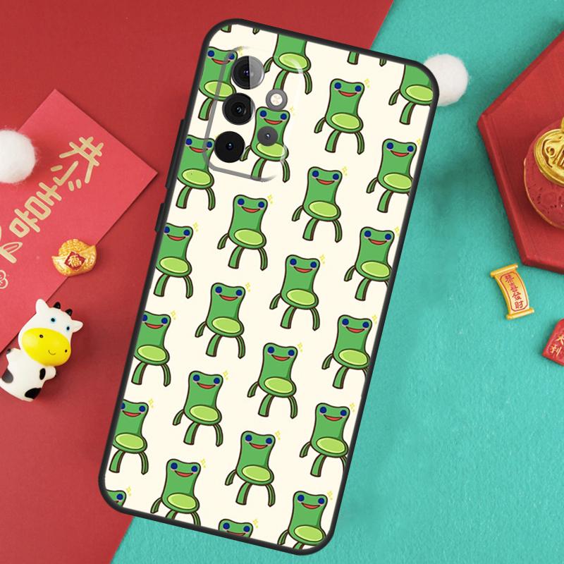 Cute Cartoon Frog Collage Case For Samsung Galaxy A56 A36 A26 A16 A06 A13 A33 A53 A15 A35 A55 A34 A54 A12 A32 A52 A17