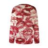 Cardigan Giacca Bottoni Top Manica Lunga Stampato Moda Casual Donna