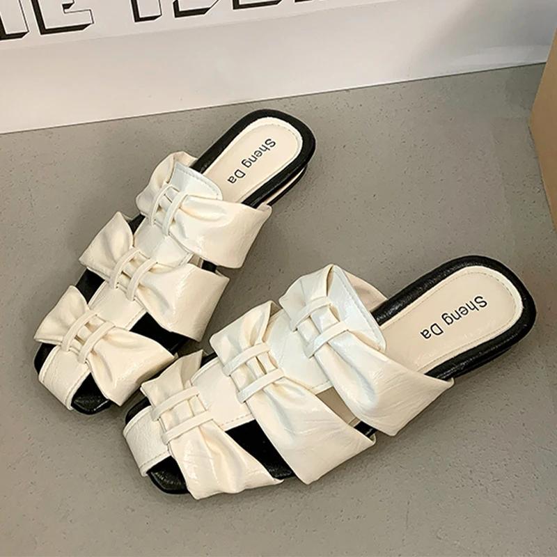 Fashion Designer Women Slippers Flats Cozy Mules Shoes Fashion Summer Sandals 2025 Dress Flip Flops Casual Walking Sandalias De Mujer