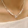VINTAGEPINK Giselle Pearl Ribbon Silver Necklace [925 SV]