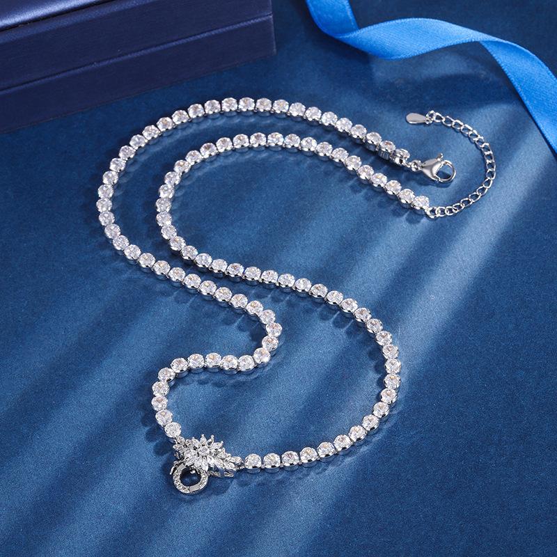 Jewelry Copper Bottom Platinum Plated Bubble Wild Chain Button Head Removable 48 + 5Cm