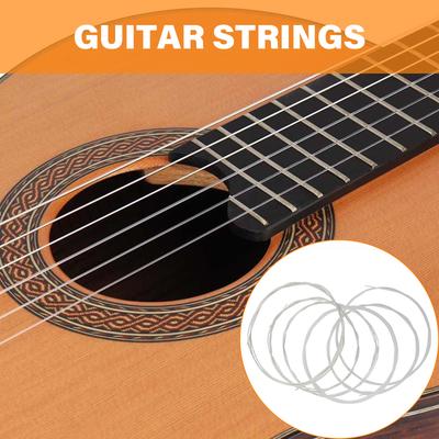 6Pcs .028-.043 Classical Strings Replacement Folk Guitar Nylon Strings 6-String Guitar Strings Perfect Intonation