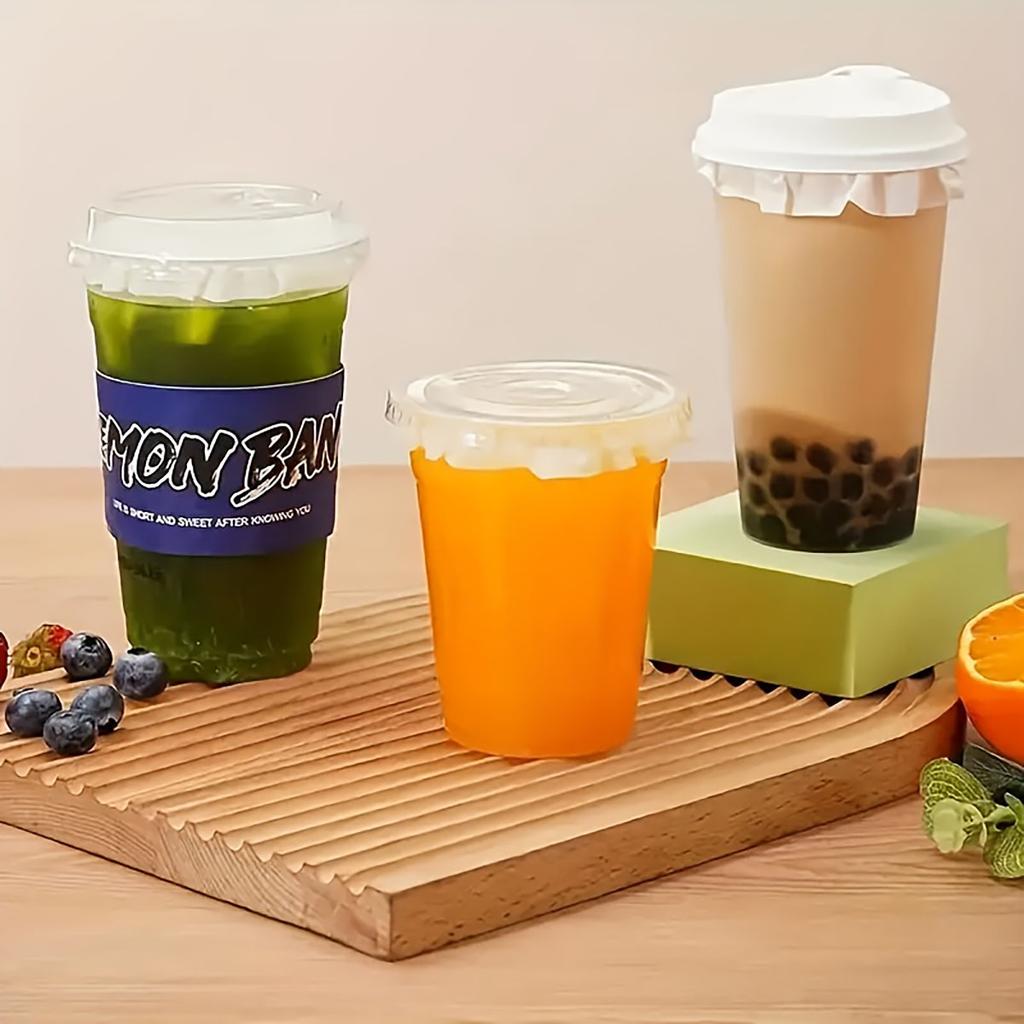 500 Stück Weiße Auslaufsichere Deckeldichtung, Runde Dichtungspapierdichtung, Wasserdichter und auslaufsicherer Papierbecher für Plastikgetränkebecher