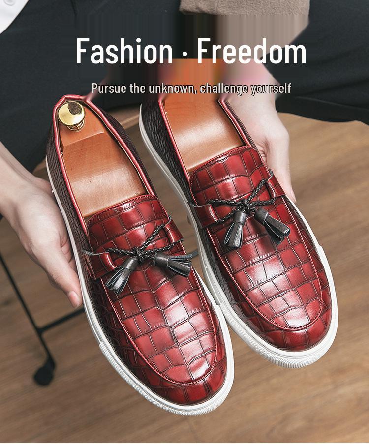 Men's Plus Size Tassel Slip-on Loafers - British Casual Fashion Summer Shoes
