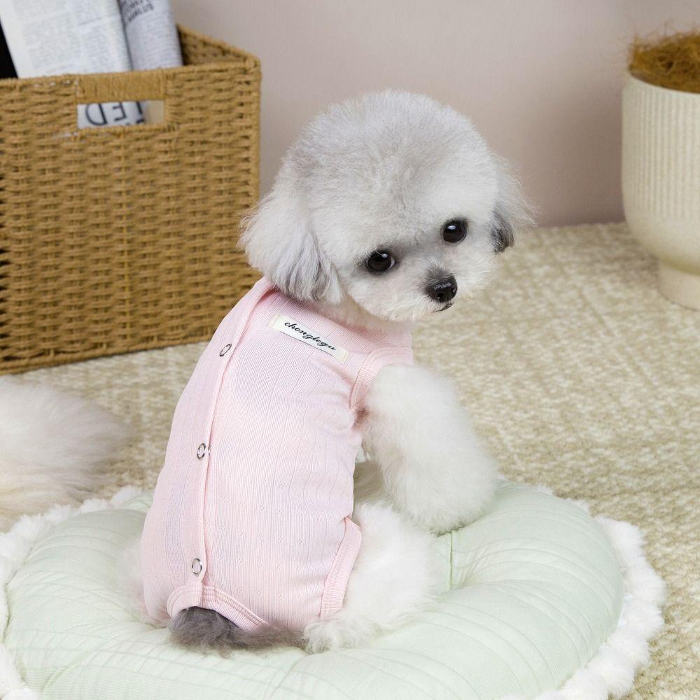 Breathable Material Pet Onesie Wrapped Design Dog Clothes Puppy Belly Protector Summer Season