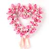 Heart Shaped Wreath Spring Summer Artificial Flowers Wreath for Festival Front Door Window Wall Decor Pink