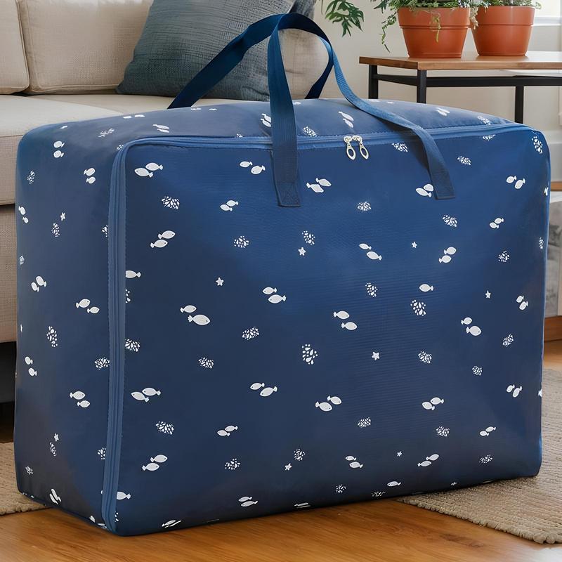 Quilt Storage Bags With Zipper Blankets Organizer Waterproof Foldable Zippered Handbags For Space-Saving Storage Dorm Clothes