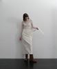 Aente Cotton Slit Long Skirt - Ecru