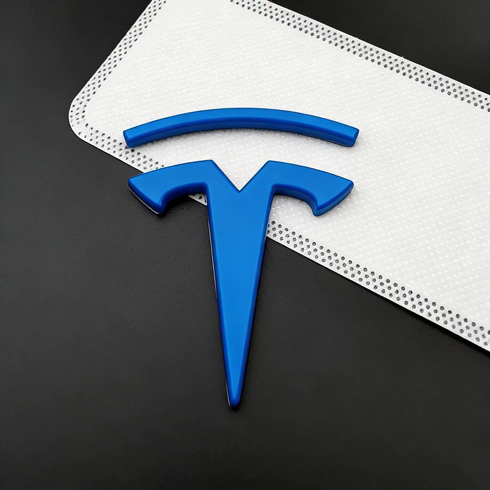 Adesivo Emblema Metallo Premium 3D per Logo Auto Tesla Decalcomania Decorazione Carrozzeria Parafango Bagagliaio per Tutti i Modelli Tesla