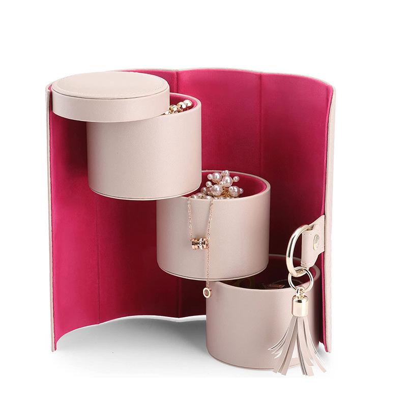 Layered Travel Jewelry Case, Luxury Leather Jewelry Storage Box, 3 Layer Jewelry Organizer For Travel, Jewelry Storage Box