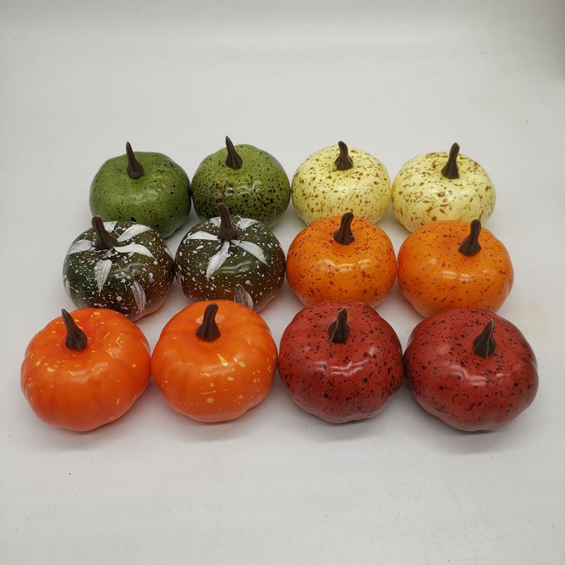 White and Yellow Pumpkin Model for Halloween and Christmas Decoration Wreaths