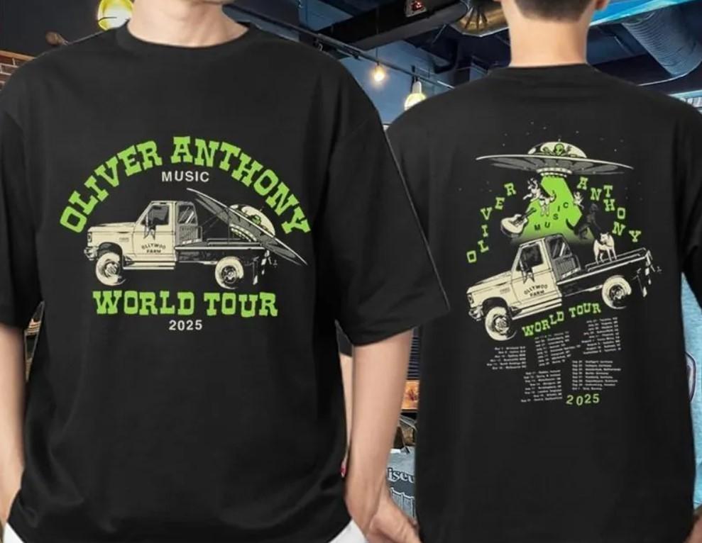 Oliver Anthony World Tour 2025 Dates UFO T-shirts Unisex T-Shirt XXXXL