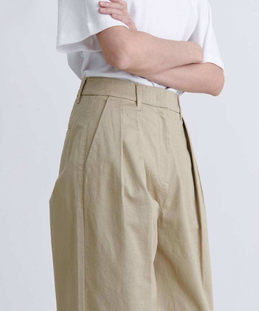 MUSINSA STANDARD WOMAN Women'S Reverse Two-Tuck Wide Chino Pants [Beige]