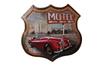 Decorative 3D Motel & Red Chevrolet Themed Wall Panel