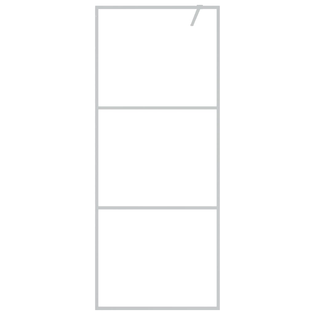Walk In Shower Screen for Walk In Shower Silver 80 X 195 Cm Tempered Clear Glass
