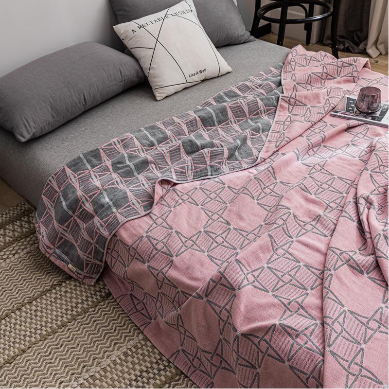 

Нова бавовняна чотиришарова марлева ковдра покрита ковдрою з кондиціонером Nap, літньою прохолодною ковдрою та повсякденною ковдрою, повністю бавовняною. 150x200cm