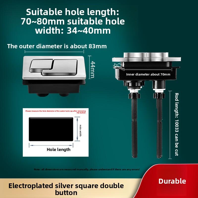 5PCS 38/48/58mm Universal Dual Flush Toilet Water Tank Button Round Valve Push Button Seat Water Tank Valve Bathroom Parts