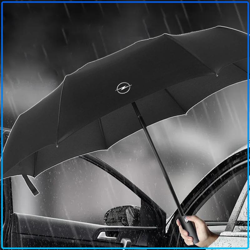 Winddicht Regen Vollautomatisch Kompakt 3-fach Faltbarer Regenschirm Emblem Für Opel Astra C G H Insignia J K Zafira B Corsa Vectra C Corsa C