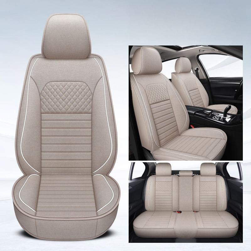 Faux Leather Car Seat Covers with Ergonomic Lumbar Support - Suitable for Most 5-Seater Cars High-Density Foam Padding, And Easy Installation
