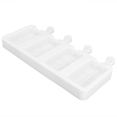 4-Cavity Ice Bar Maker Grid Pattern Ice Lolly Mold Durable DIY Ice Cream Mold  Summer Dessert