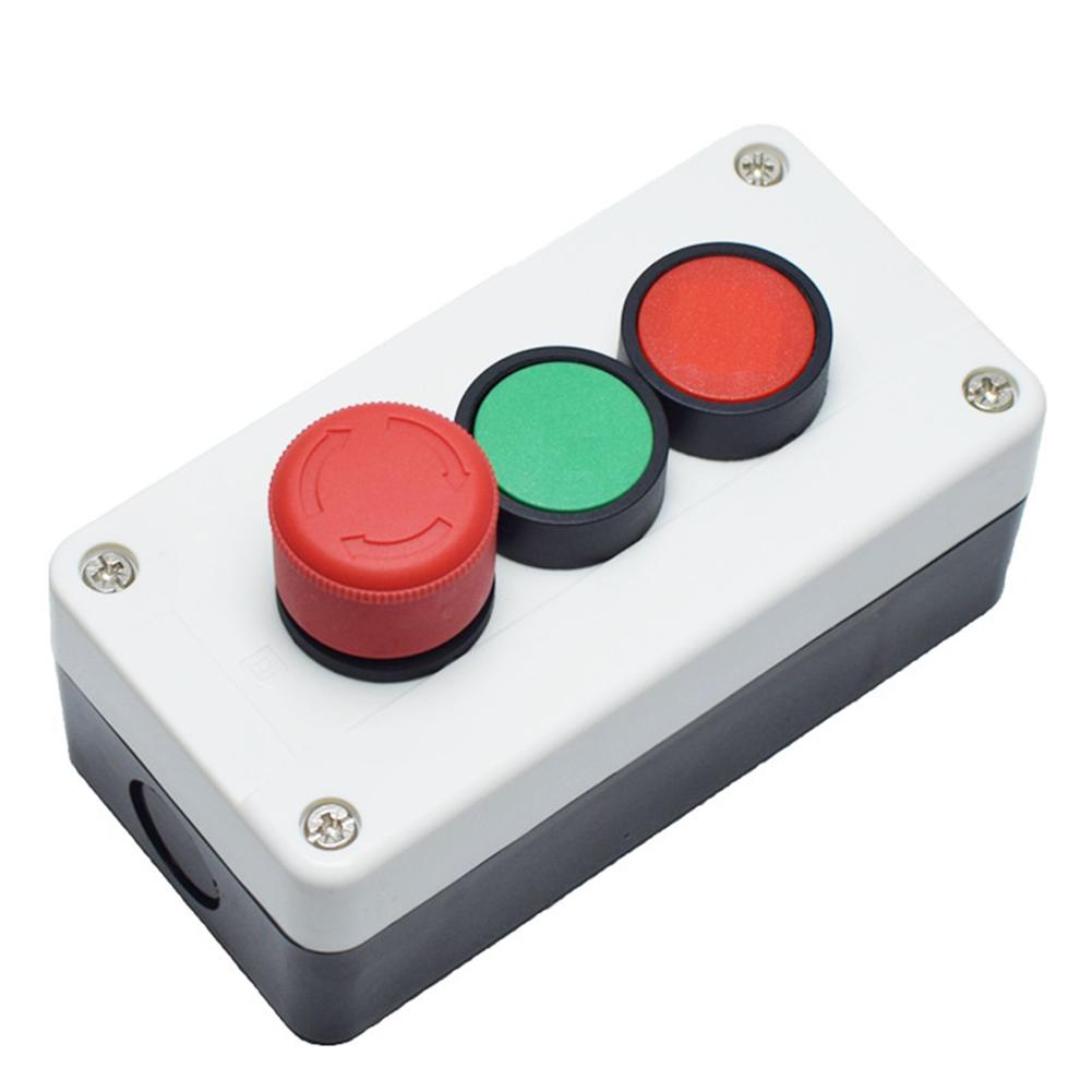10A Start Stop Exigent Stop Switch Red Green Control Push Button Switch Station With Box Versatile Control Configuration
