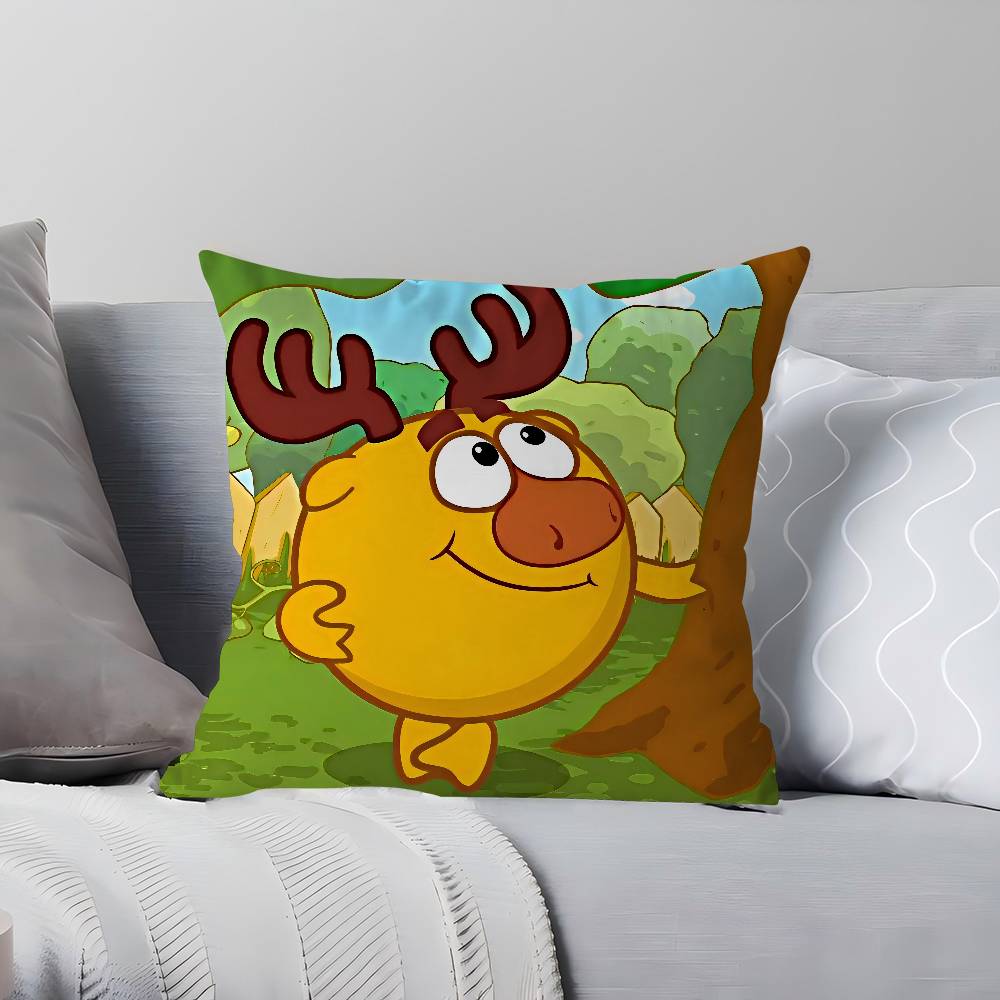 

Мультяшный Смешарики Офисная подушка Наволочка Чехол для автомобильной подушки 45X45СМ Поясничная наволочка Наволочка для диванной подушки 16x16Inch