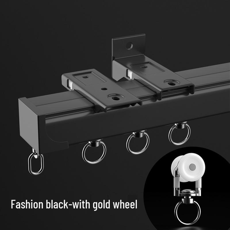 Jianmei 2.6mm Thick Silent Curtain Track with Bendable Heavy Duty Aluminum Alloy Rail and Guide Bearing Wheel.