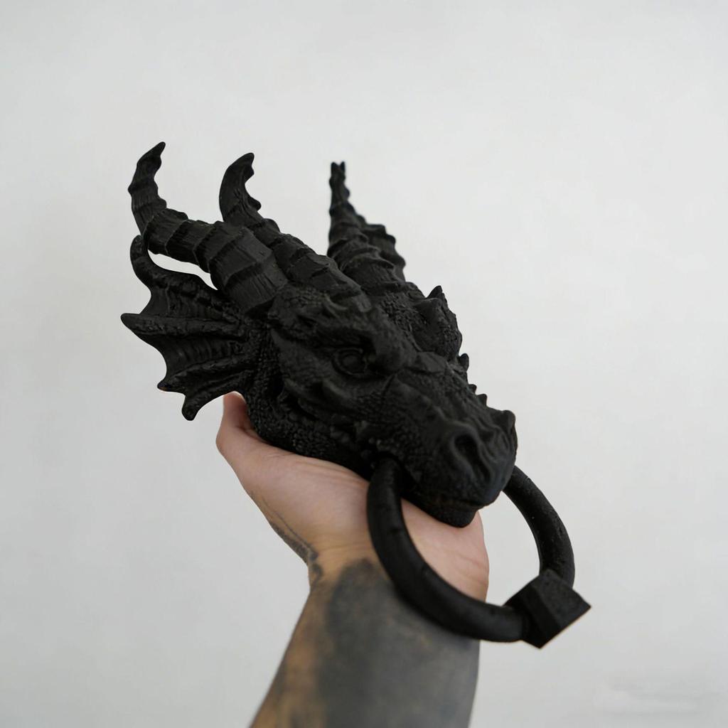 Gothic Faucet Sculpture Door Knocker with Screws & Nano Glue
