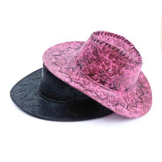 Cracked Western Cowboy Hat Outdoor Travel Leisure Men's Sun Hat Summer Cool Rider Hat