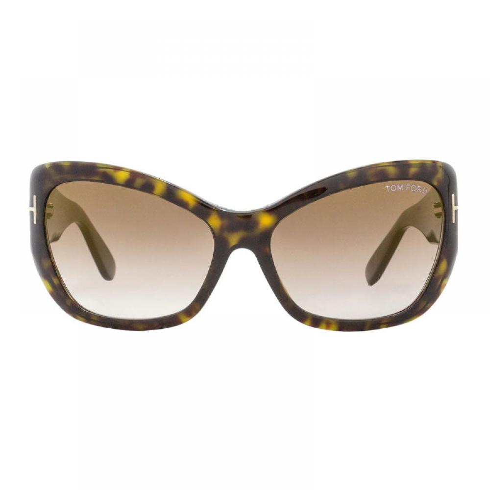 Tom Ford Sunglasses Cat Eye Full Rim  Havana Frame And Brown Gradient Lens Ft046052g Brown