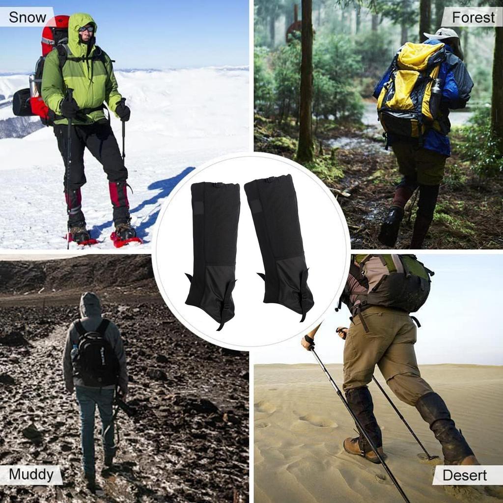Leg Gaiters For Men Waterproof Boot Gaiters For Hiking Adjustable Leg Protector For Men Women Summer Wading Running Winter