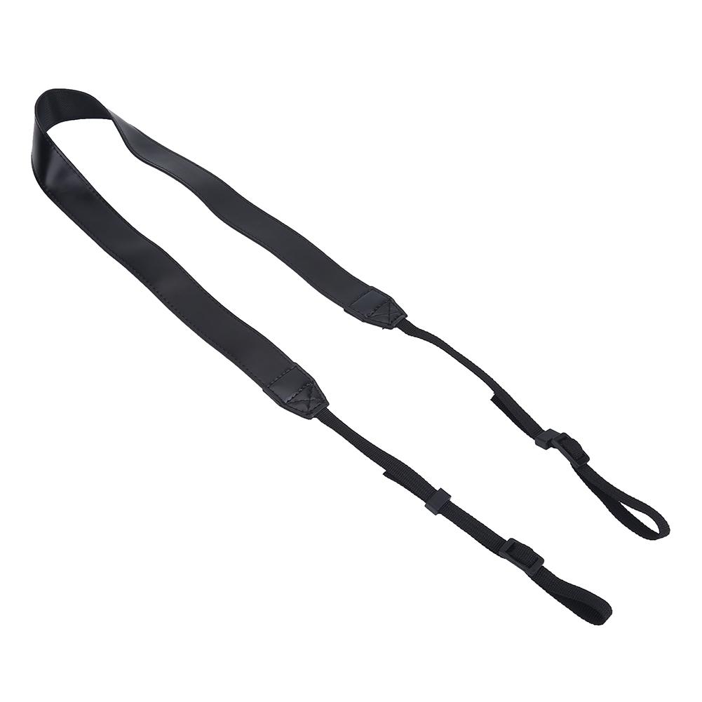 Universal Adjustable PU Leather Camera Shoulder Neck Strap Belt Photography Accessory Black