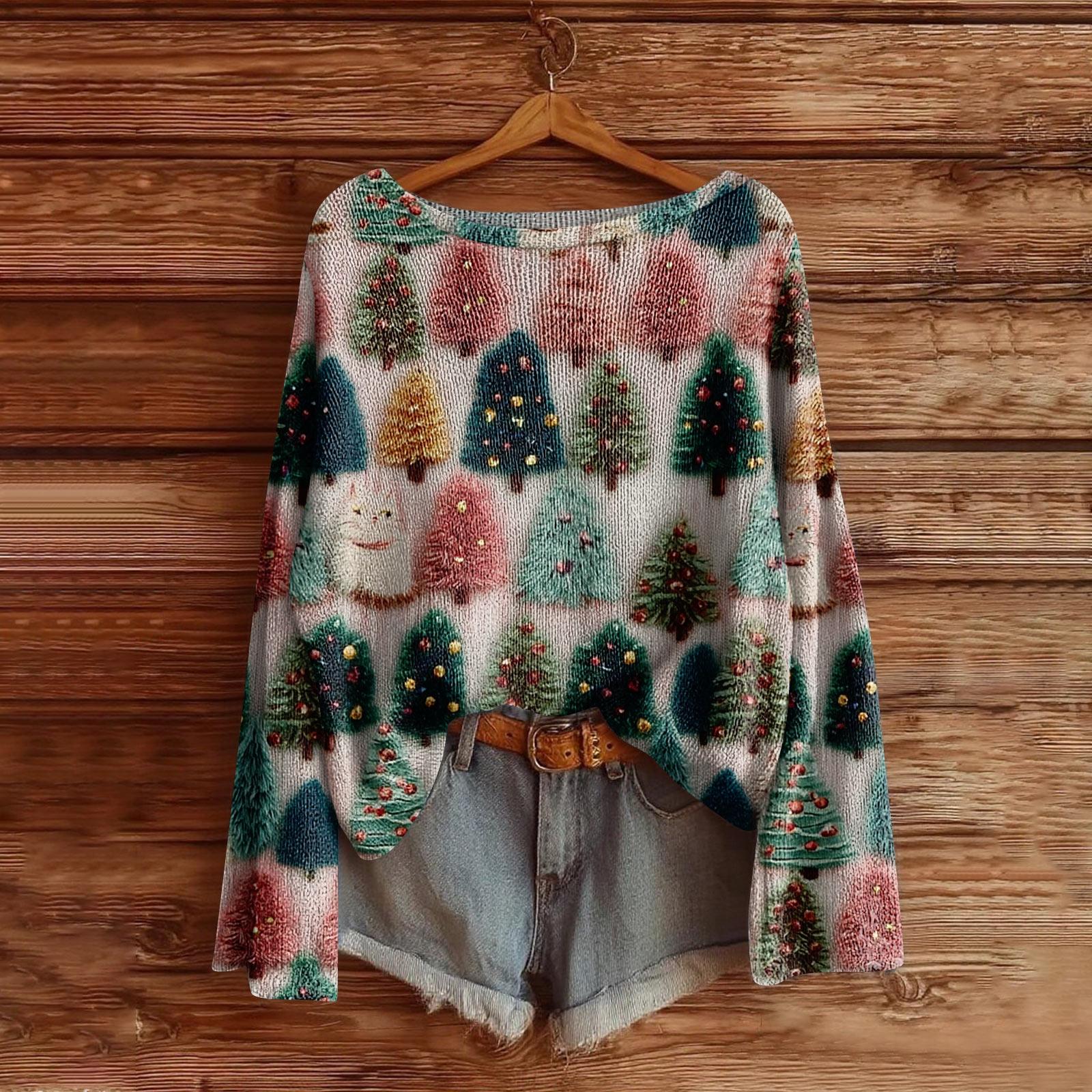 

Женская мода с длинным рукавом, рождественский принт «Снеговик-снежинка», куртка, кардиган M