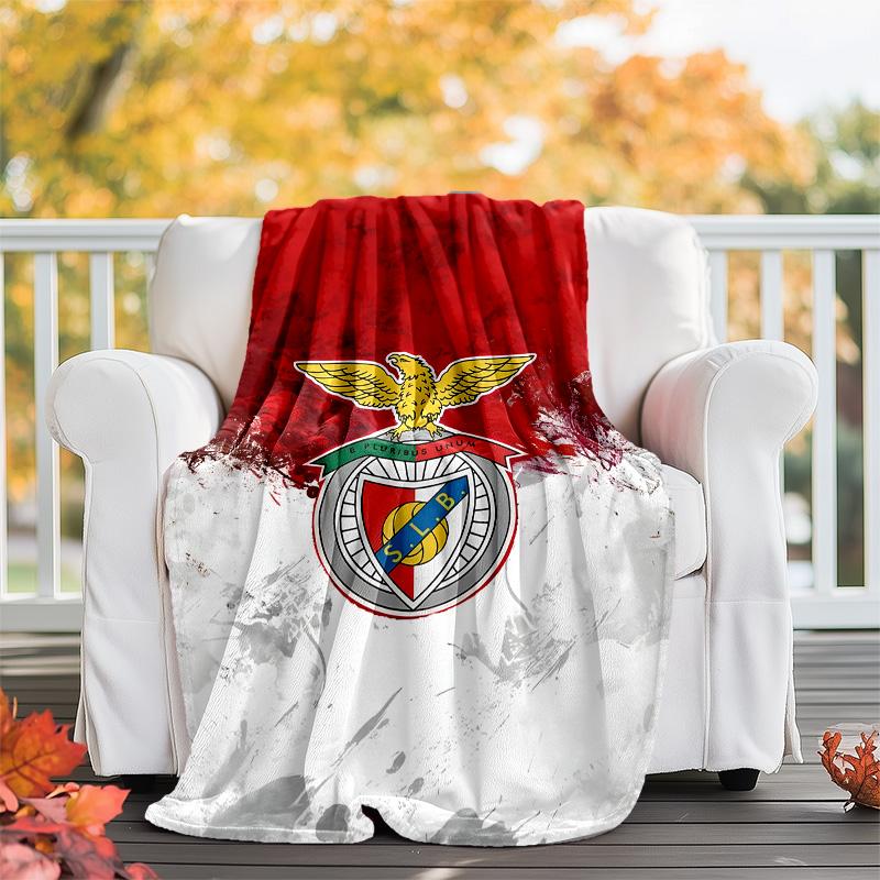 1pc B-Benfica Theme Blanket - Digital Print, Polyester, Cozy for All Seasons, Perfect for Outdoor, and Travel