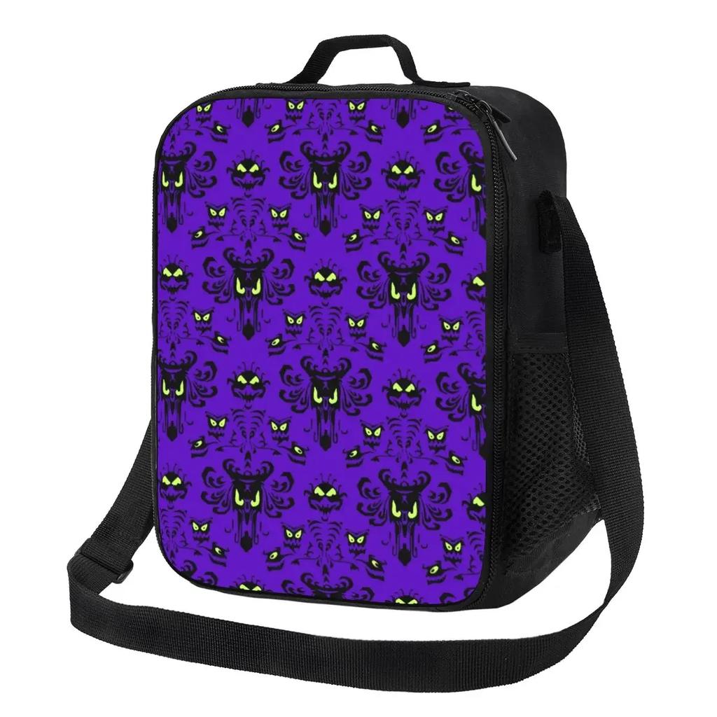 Halloween Haunted Mansion Haunted House Madame Insulated Lunch Bag for Camping Travel Thermal Cooler Lunch Box Women Children