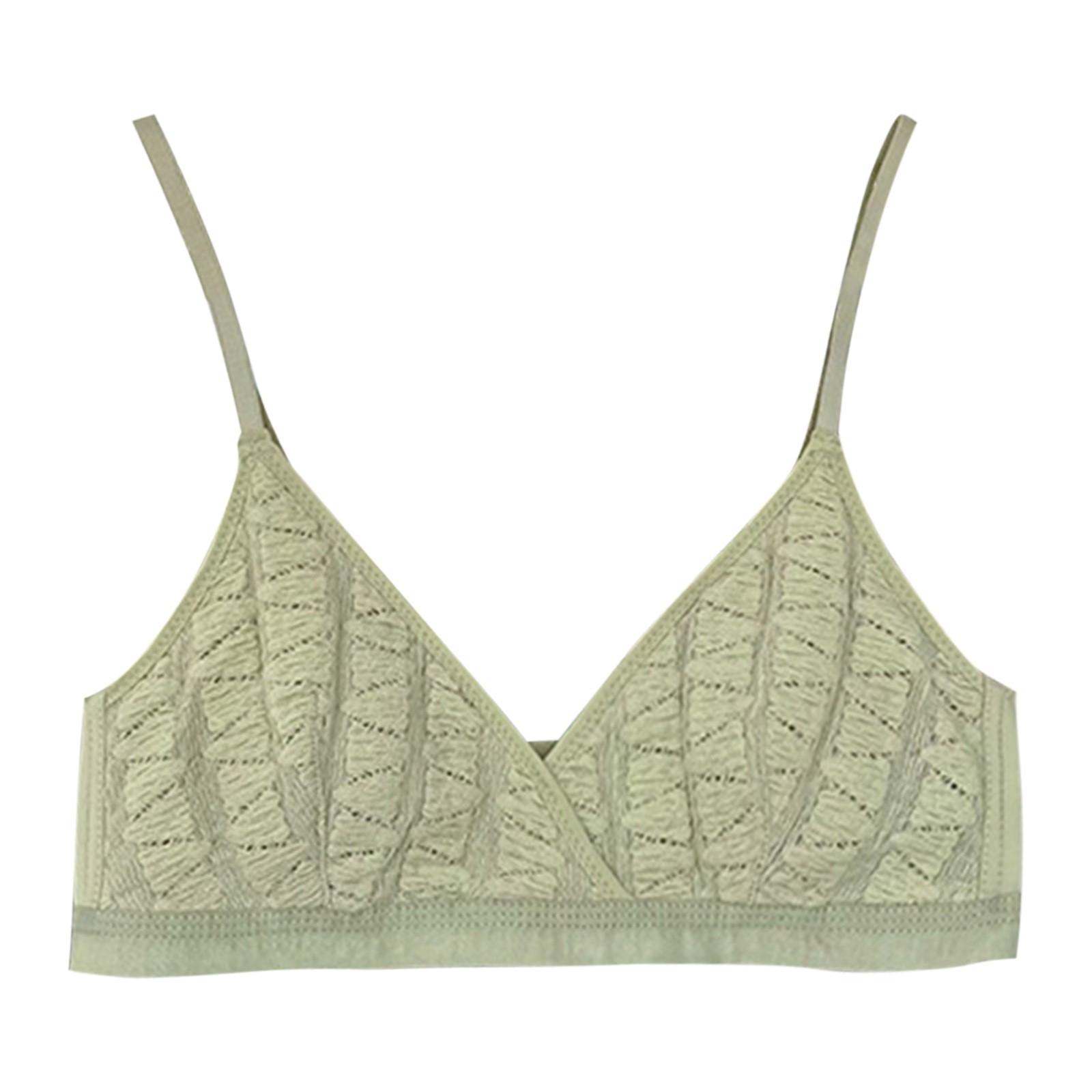 

Женское нижнее белье с маленькой грудью Push Up French Triangle Cup, тонкое, удобное, дышащее, без косточек, анти-провисающий бюстгальтер Ropa Para Mujer 36/80 зелёный