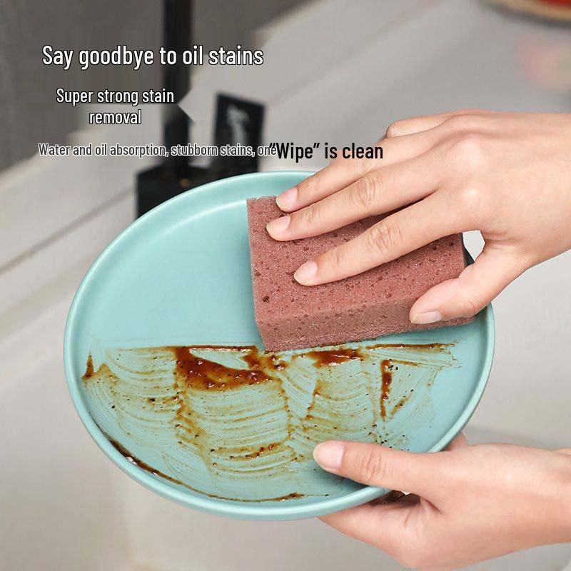 Magic Eraser Dishwashing Sponge Set - Stain Removal, Scouring Pad, Scrubber, Dishcloth, and Pot Brush.
