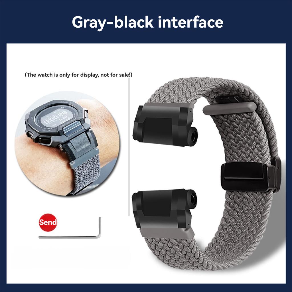 GBD-300 Elastiskt nylonband För Casio G-SHOCK 3568 GBD300 GBD-300-1JF modifierat tyg Klockarmband herr Armband handledsband