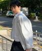 MINDBRIDGE [Couture] Crease 50-Count Light Blue Striped Oversized Shirt