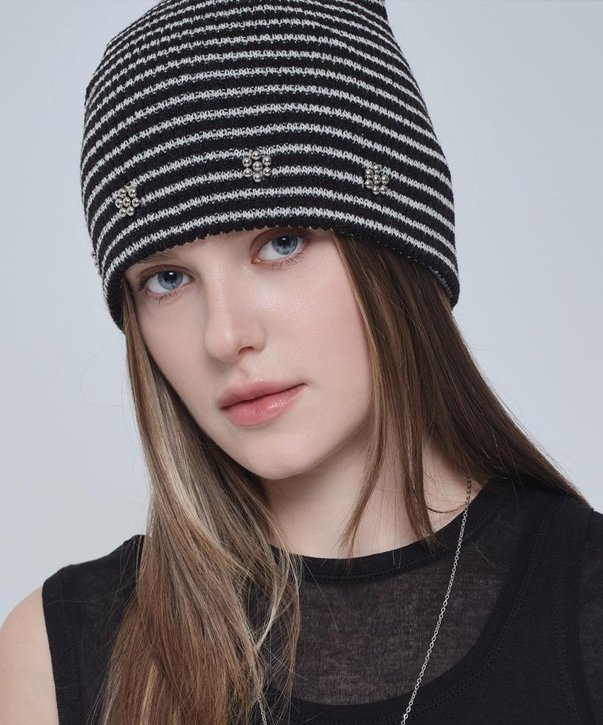Jenadu Studded Line Beanie_Black