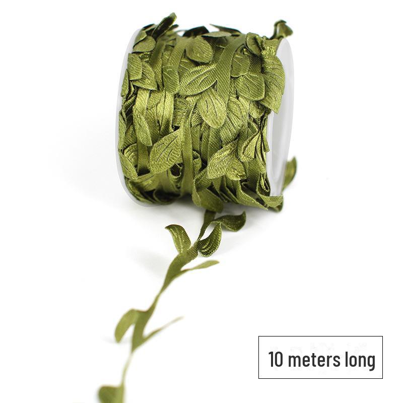 10m DIY Rattan Green Leaves with Hemp Rope for Kindergarten Decor