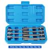 Jeu de douilles Torx étoile T25, T30, T40, T45, T50, T55, T60, Entraînement Extra Long, 7 Pièces, Acier Chrome-Vanadium, Entraînement 3/8 pouce, Accessoires Auto
