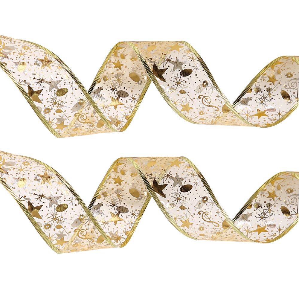 With Decorative Ribbon Dazzling Gold Stars And Musical Notes Great For Parties Christmas
