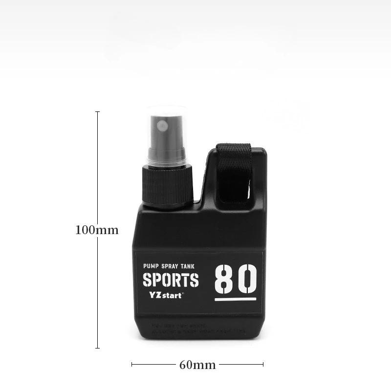 Kompaktní sprejová láhev 80 ml potravinářské kvality: Přenosná nádoba s lisovacím mechanismem pro venkovní kempování na vodu s opakovaně použitelným vnitřním obalem