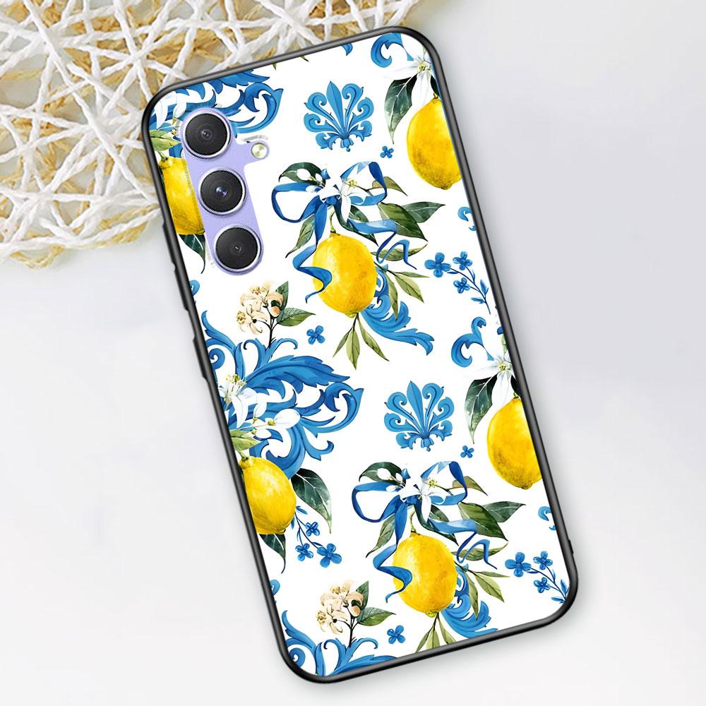 Summer Fruits Lemon Case for Samsung Galaxy A51 A53 A54 A31 A52 A12 A13 A21s A22 A32 A11 A22 A33 A41 A52s A73 TPU Phone Cover