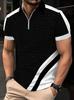 Summer Fashion 3D Printed Breathable Color Blocked Men's Polo Shirt Sports Polo Shirt