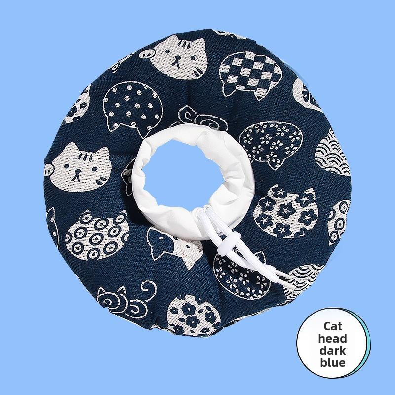 White Circle Cat Cotton Neck CoverUniversal Anti-scratch Cat and Dog Collar Protective Ring Beauty Cover Shame Ring
