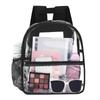 Clear Backpack Transparent PVC Waterproof Daypack with Adjustable Strap Organizer School