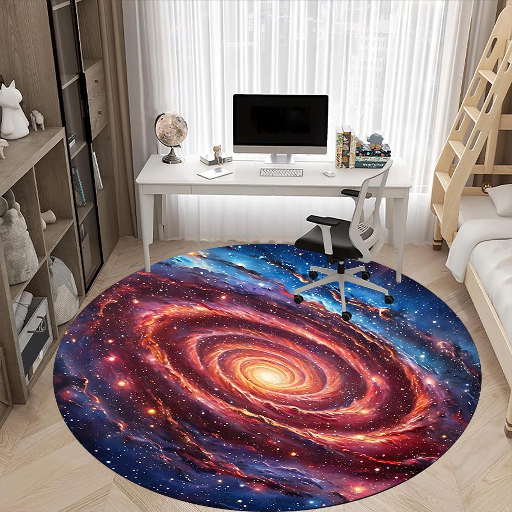 1pc Galaxy Chair Carpet for Office, Non slip, Soft and Durable Office Rug